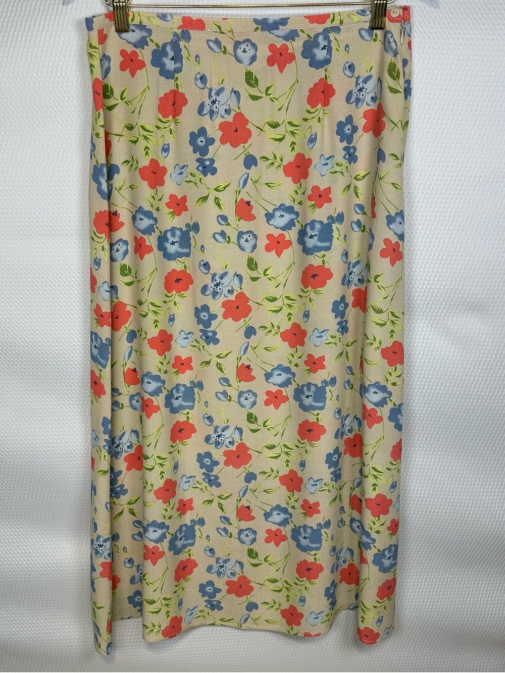 Vintage Signature Expressions Floral Midi Skirt Sz 10 Rayon Cottagecore Spring